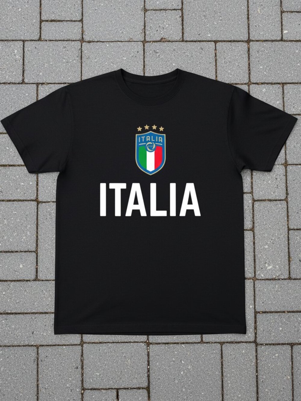 ⚽ Italia Italy Soccer Crest Retro Football Fan Graphic Tee